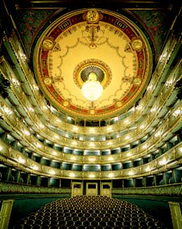 Prague Opera: Auditorium of the Estates Theatre. Get tickets for Prague Don Giovanni opera online!